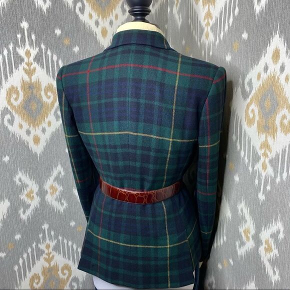 Ralph Lauren * Fall 2012 Runway Collection Stewart Tartan Plaid Diane Blazer - Picture 11 of 16